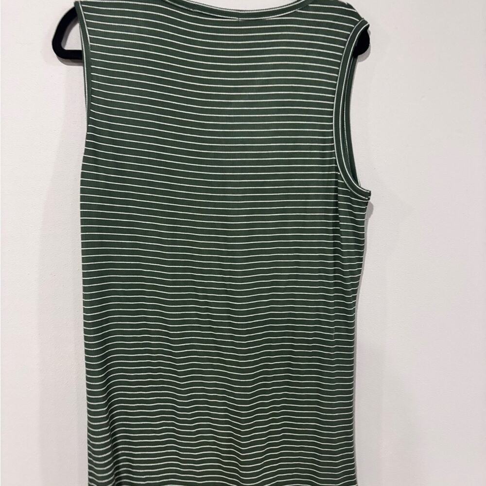 Michelle Mae Green Striped Women's Top - 1X - Picture 3 of 3
